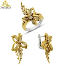 Gümüş Otantik Taşlı Set